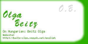 olga beitz business card